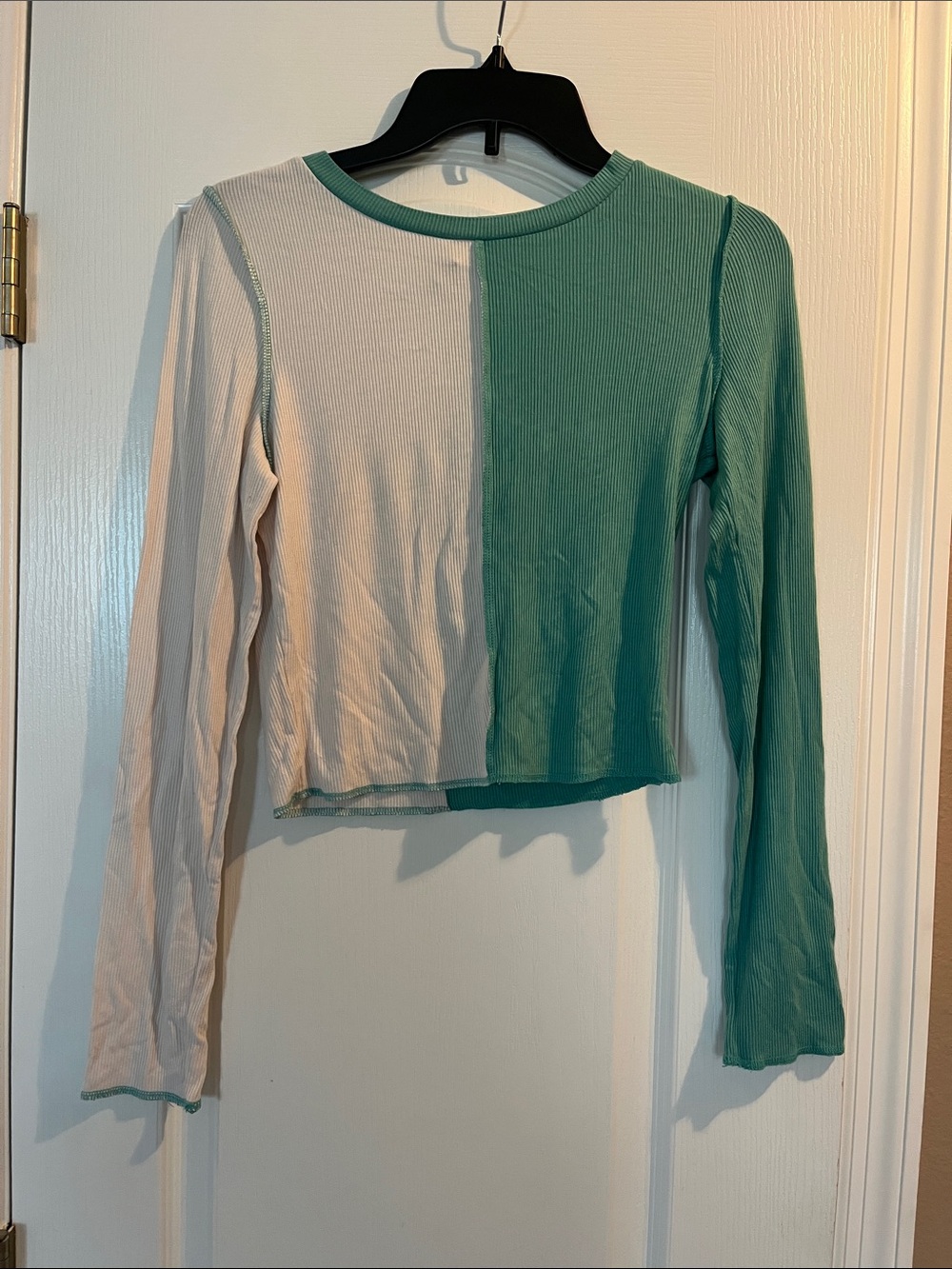 Wild Fable Teal and White Long Sleeve Tee